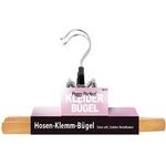 Peggy Perfect Hosenklemmbügel, Holz natur lackiert, 2er Pack Länge: 250 mm, stabiler Metallhaken, extra soft - 1 Stück (90212)