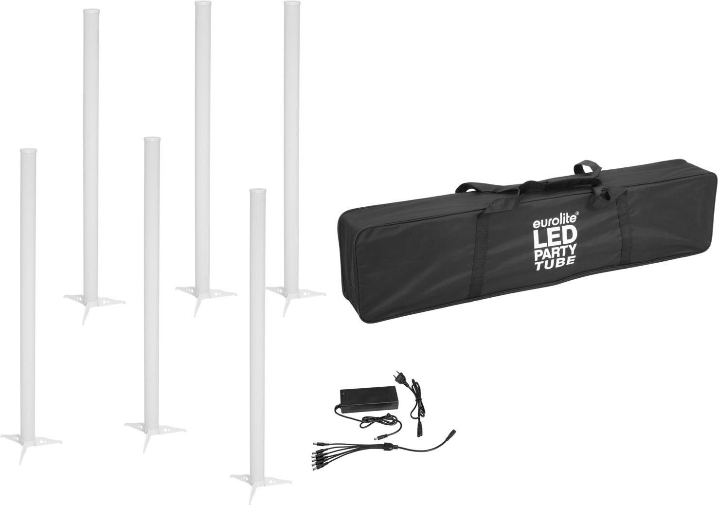 EUROLITE Set 6x AKKU LED Party Tube IR + Ladenetzteil + Soft-Bag (20000952)
