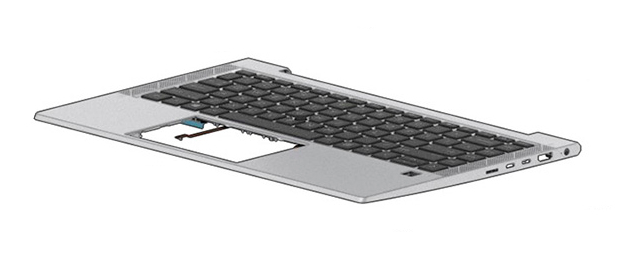 HP M07090-B31 Ersatztastatur Notebook International Englisch mit Hintergrundbeleuchtung Silber