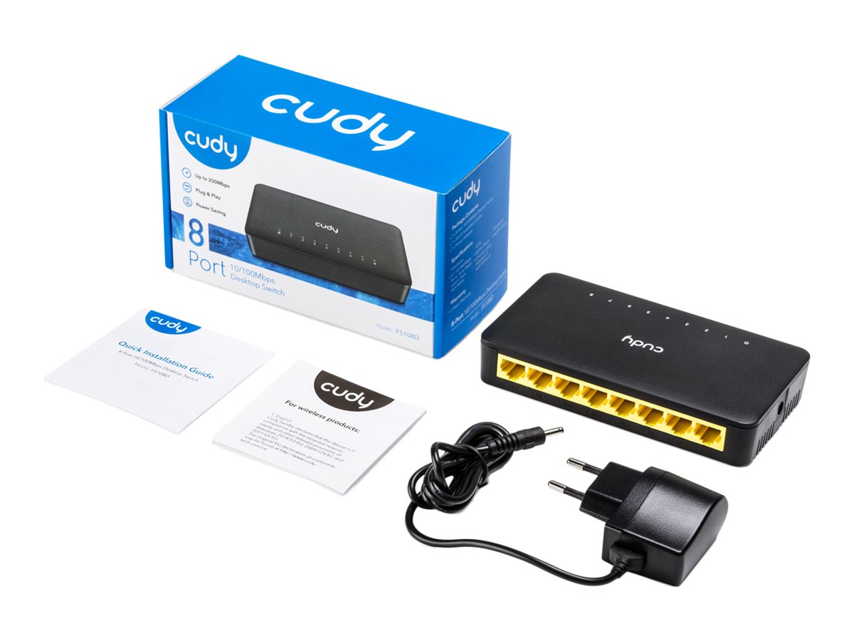 Cudy FS108D Fast-Ethernet-Switch 8 Ports Unmanaged Weiß