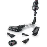 Bosch BBS712A Stabstaubsauger/Elektrischer Besen Akku Trocken Beutellos 0,3 l Schwarz - Edelstahl (BBS 712A)