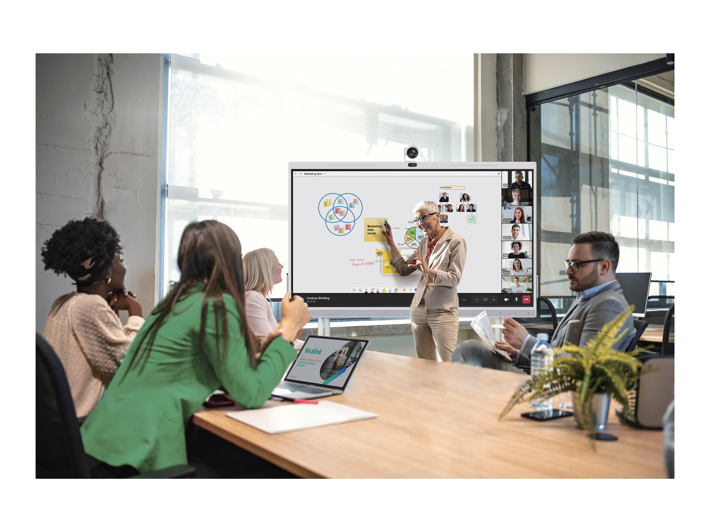 Yealink MeetingBoard 65 MB65-A001 4K MTR Collaboration Display Grau