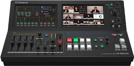 ROLAND VR-400UHD - 4-Kanal 4K Streaming AV-Mixer (7\" Dual-Touchscreen | 7x HDMI-In & 3x HDMI-Out | 14-Kanal Audio-Mixer | USB-C-Streaming) (424461A38)