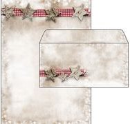 sigel Weihnachts-Umschlag "Winter Chalet", DIN lang, 90 g/qm gummiert, Spezialpapier, für Inkjet/Laser/Kopierer, - 1 Stück (DU049)