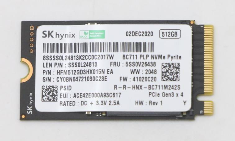 Lenovo SSD 512G M.2 2242 PCIe3x4 (5SS0V26438)