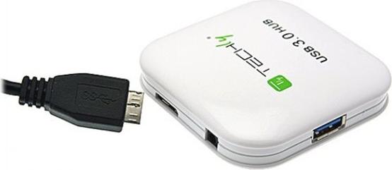 USB 3.0 Super Speed Hub 4-Port Hersteller: Techly (IUSB3-HUB4-WH)