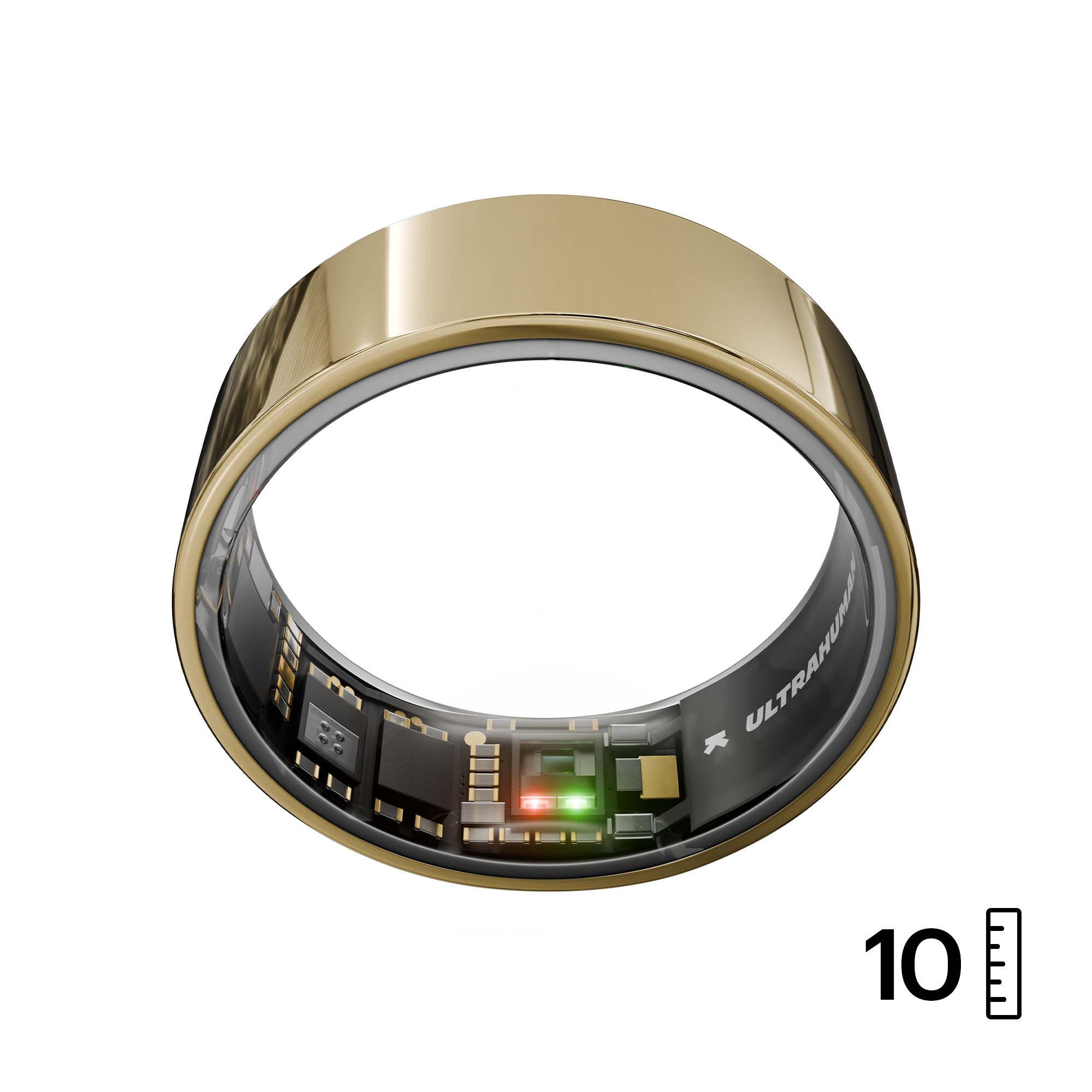 Ultrahuman Ring Air Smart Ring für Schlaf- und Fitness-Tracking Größe 10 Bionic Gold
