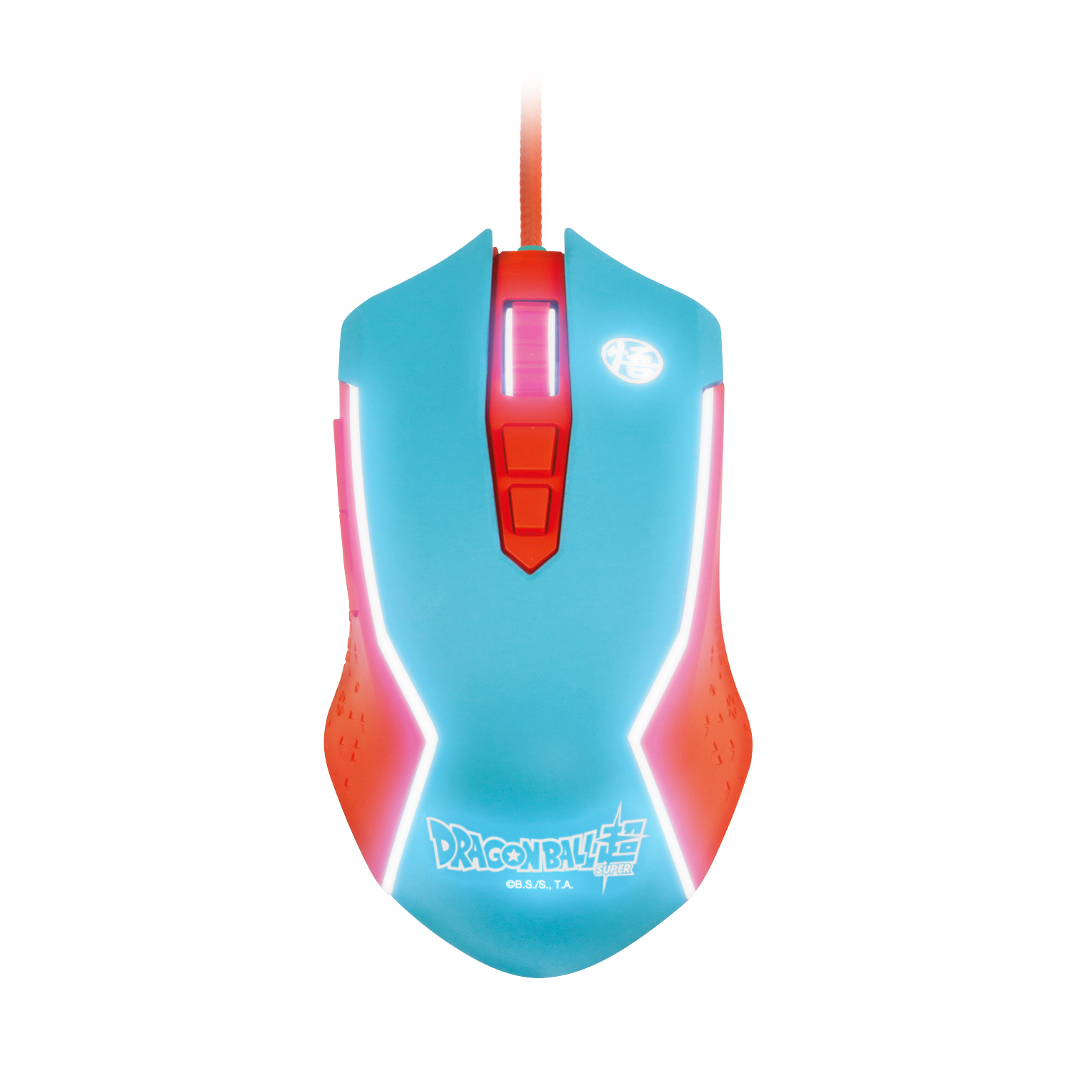 Blade Dragon Ball Super Gaming-Maus Kabelgebunden 8000 DPI USB Typ-A Blau, Orange