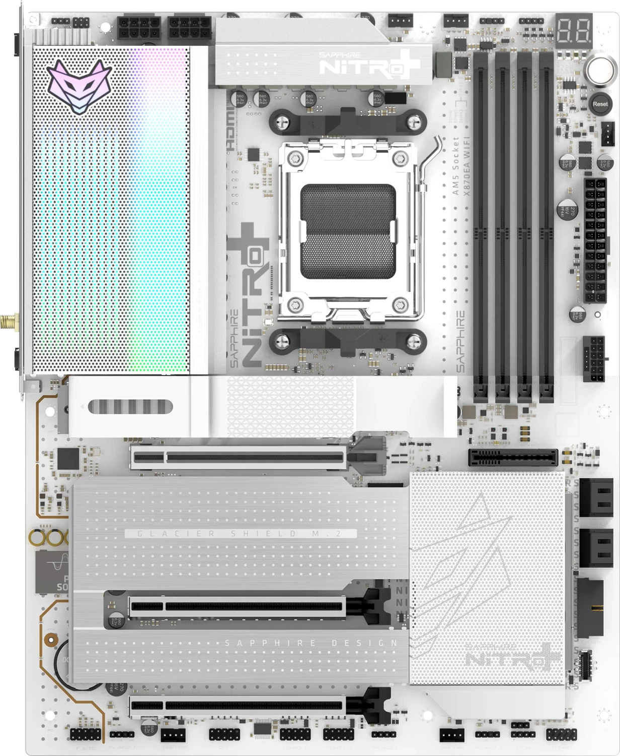 Sapphire Nitro+ X870EA Phantomlink Polar Mainboard AM5 Mini-ITX DDR5 (52122-11-40G)