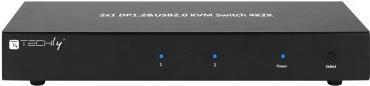 KVM-Switch DisplayPort 1.2, 2-Port, Dual-View Hersteller: Techly (IDATA-DP-KVM2)