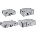 allit Aufbewahrungsbox ProfiPlus EuroCarry 417, grau Eurobox aus PP, mit Klappdeckel, Tragkraft: 17 kg, - 1 Stück (456841)