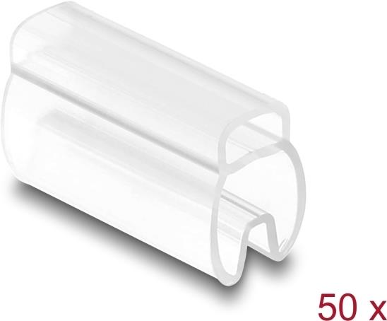 Delock Kabelmarkierer für Kabeldurchmesser 4 - 7 mm 50 Stück transparent (80951)