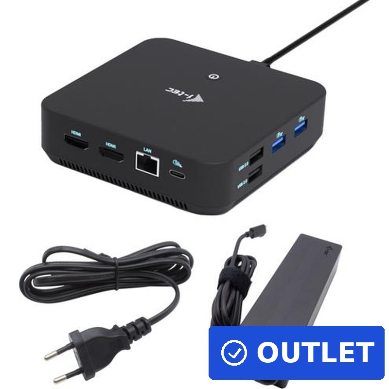 i-tec Dockingstation - USB-C / USB4 / Thunderbolt 3 / Thunderbolt 4 / Thunderbolt 5 (C31TRIVIDPRO100W) (geöffnet)