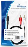 MediaRange MRCS164 Audio-Kabel 1 m 2 x RCA 3.5mm Schwarz (MRCS164)
