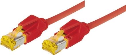 Patchkabel S/FTP, PiMF, Cat 6a, rot, 15,0 m Für 10 Gigabit/s, halogenfrei, mit Draka-Kabel und Hirosesteckern TM31 (bisherige Bezeichnung S/STP) (72215R)
