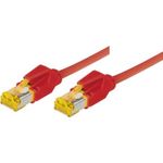 Patchkabel S/FTP, PiMF, Cat 6a, rot, 15,0 m Für 10 Gigabit/s, halogenfrei, mit Draka-Kabel und Hirosesteckern TM31 (bisherige Bezeichnung S/STP) (72215R)