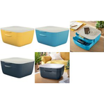 LEITZ Schubladenbox Cosy, 2 Schübe, grau/hellgrau für Format DIN A4, Deckel hellgrau, matte Oberfläche, - 1 Stück (5357-00-89)