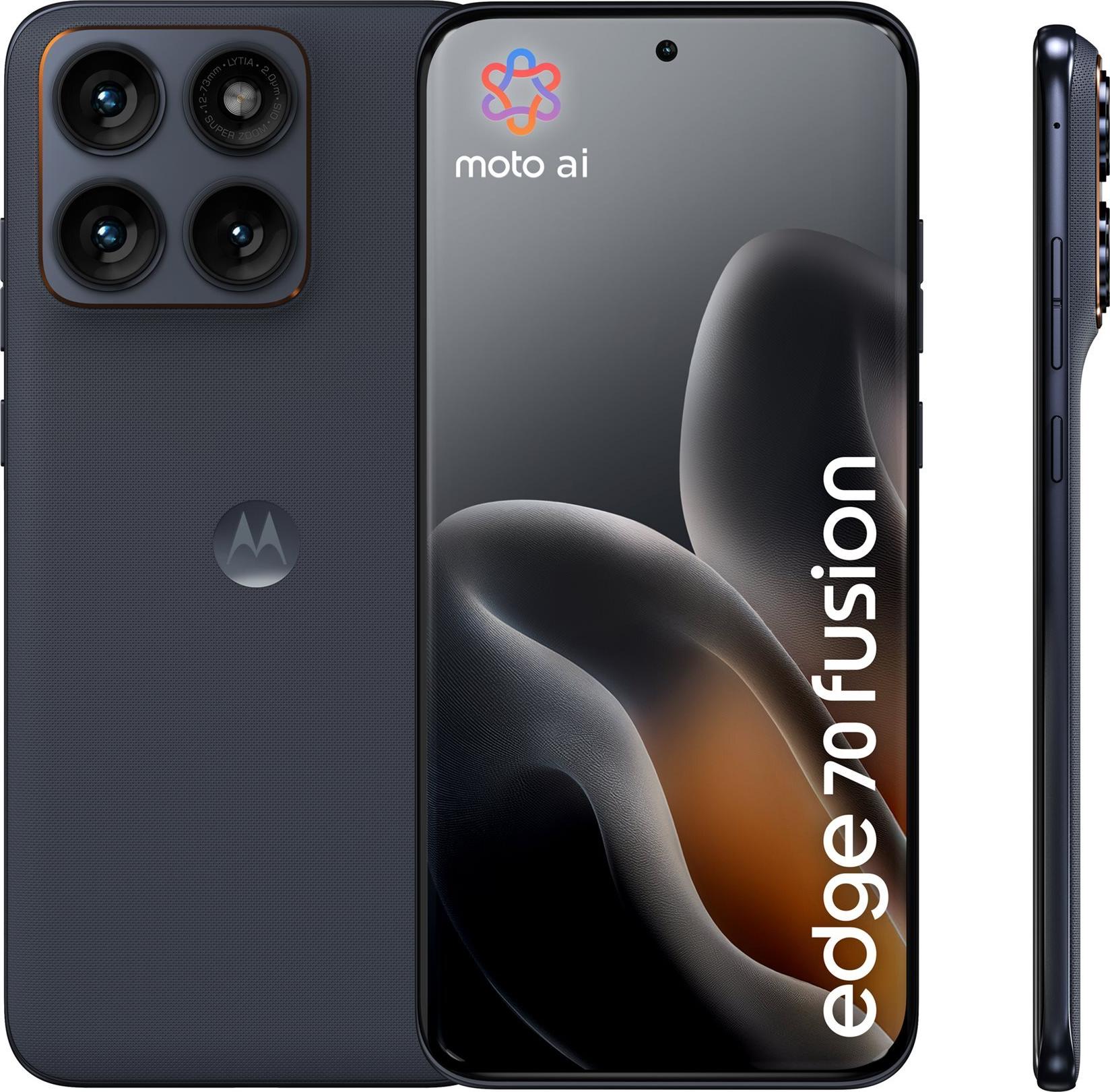 Motorola Edge 70 Fusion 5G Smartphone 6,78" 8 GB RAM 256 GB PANTONE Silhouette Schwarz