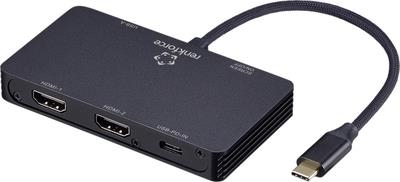 Renkforce RF-USBHA-480 4 Port USB-C USB 3.2 Gen 2 Multiport Hub mit Stecker Schwarz (RF-6804406)