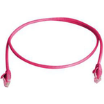 Telegärtner 100008051 RJ45 Netzwerkkabel, Patchkabel CAT 6 0.5 m Rot Flammwidrig, mit Knickschutztülle 1 St.