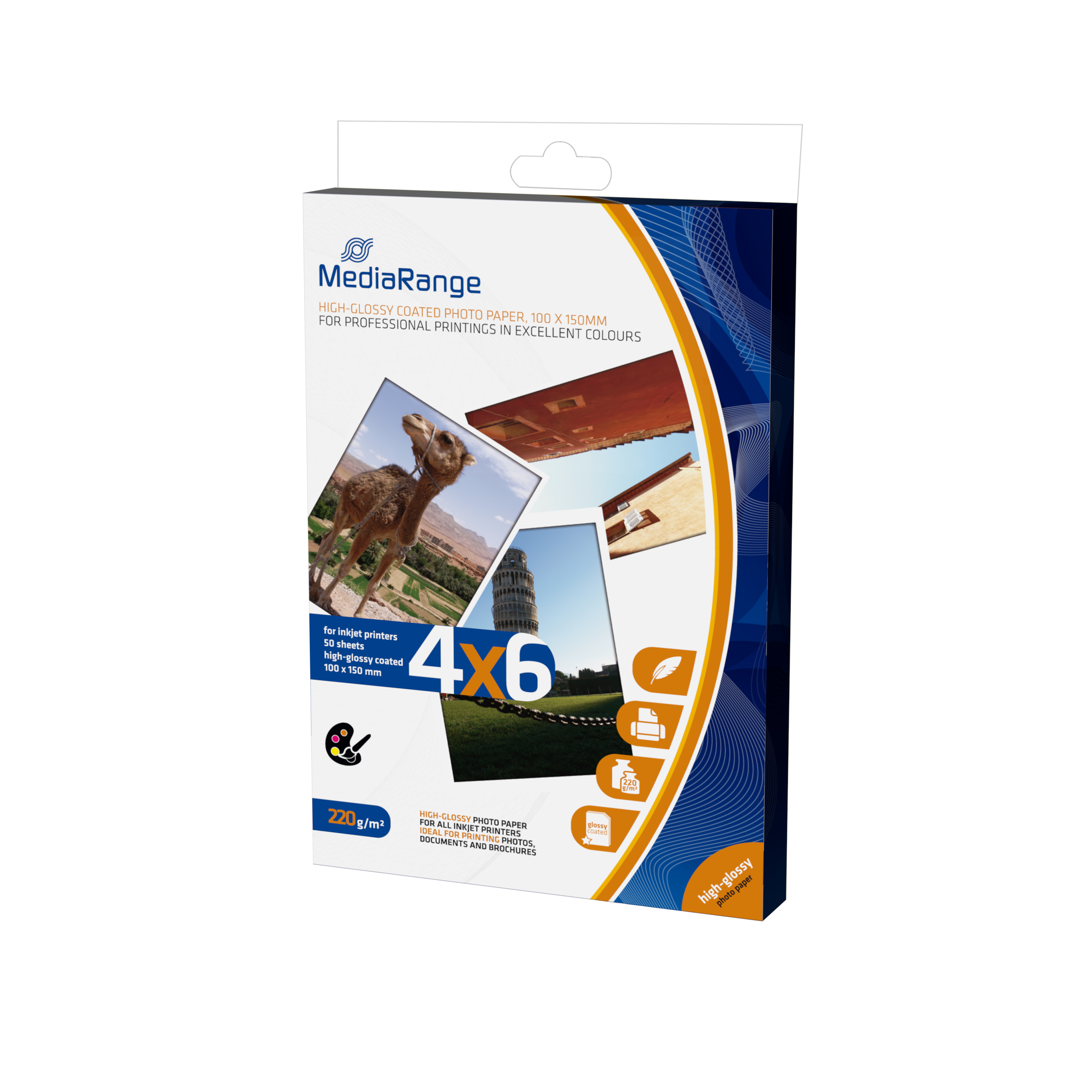MediaRange MRINK104 Fotopapier 100 x 150 mm 220 g/m² Hochglänzend