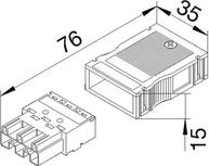 Hager Ausgangsstecker Wago GKWAJC3Winsta Code S 3polig (GKWAJC3)