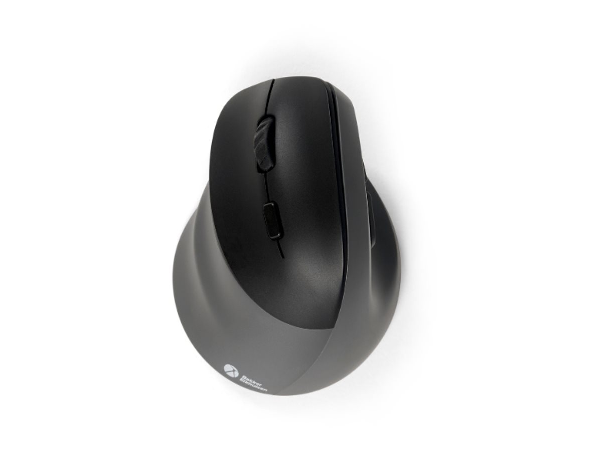 Bakker Elkhuizen PRF Pro Vertikale Maus Linkshänder USB-C Bluetooth 5.2 2,4 GHz Schwarz