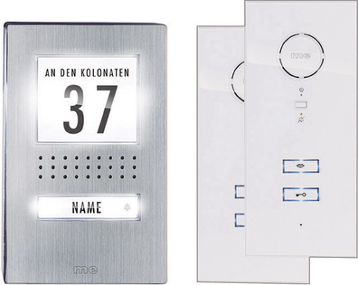 M-E MODERN-ELECTRONICS Türsprechanlage Kabelgebunden Komplett-Set ADV 112 WW 1 Familienhaus Edelstah (ADV 112 WW)