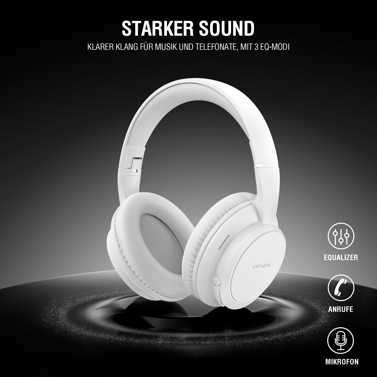 4smarts SkyBuds Wave Over-Ear Bluetooth Kopfhörer 10 h Weiß
