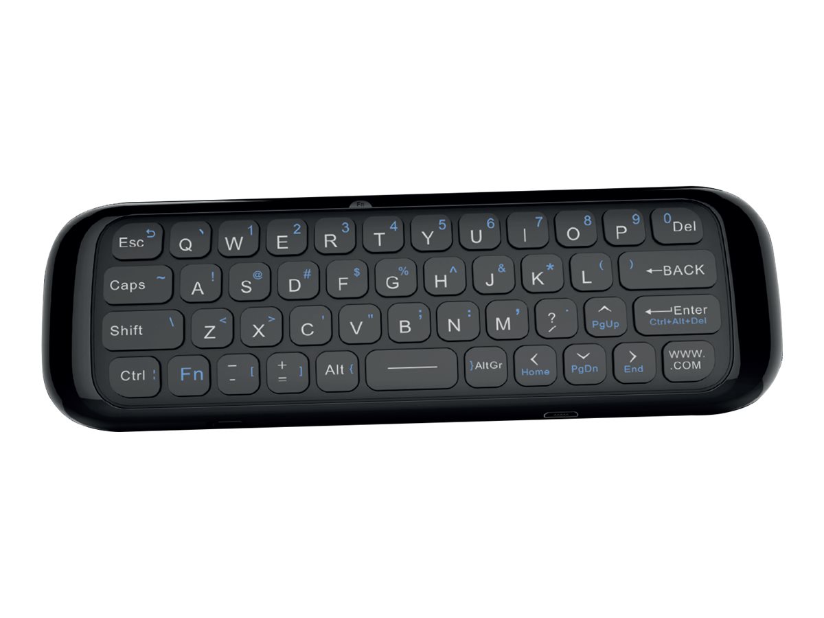 FANTEC AIR-300 2-in-1 Air Mouse mit Tastatur, 58 Tasten, Schwarz