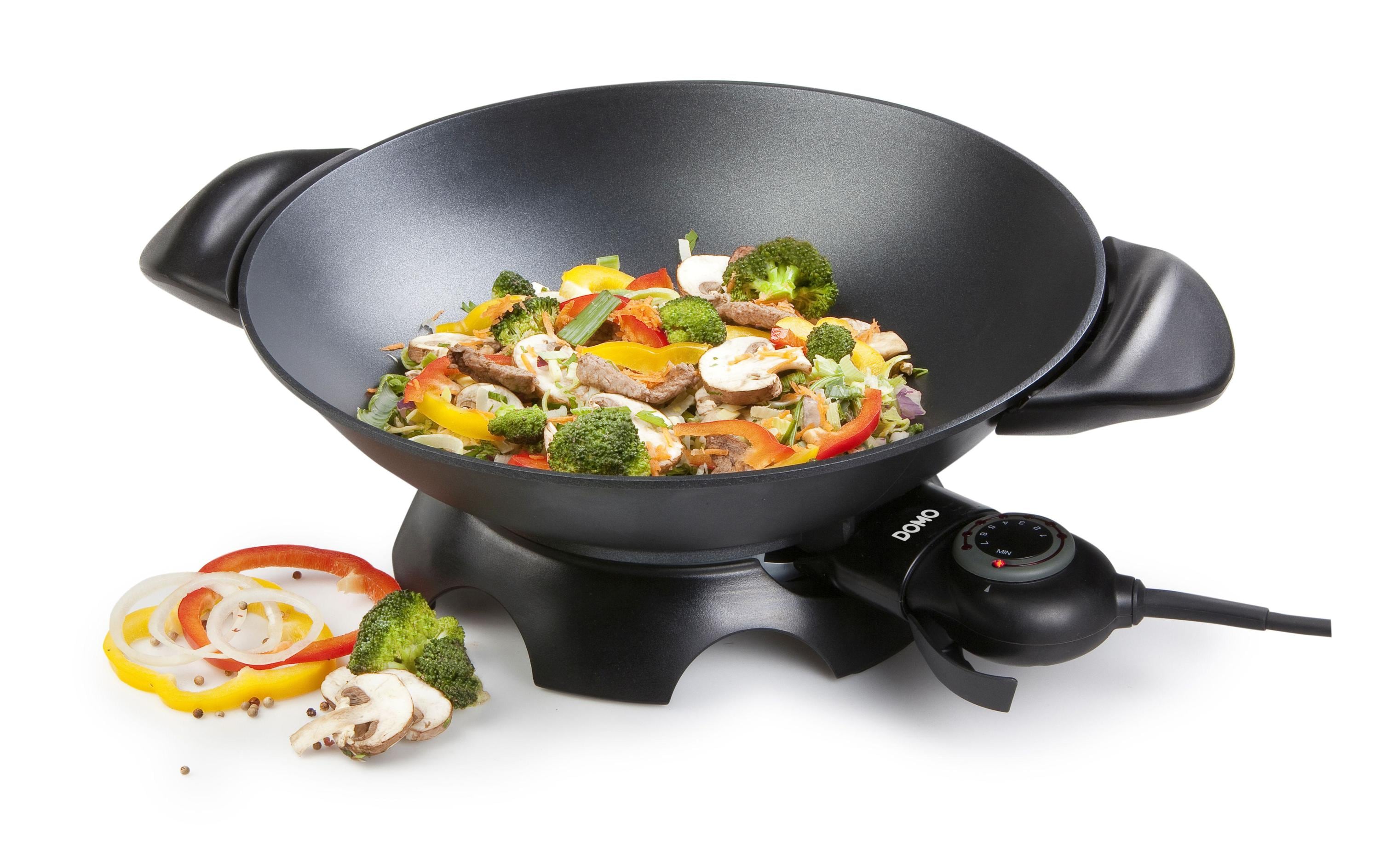 Domo DO8708W Elektrischer Wok 5 Liter Schwarz