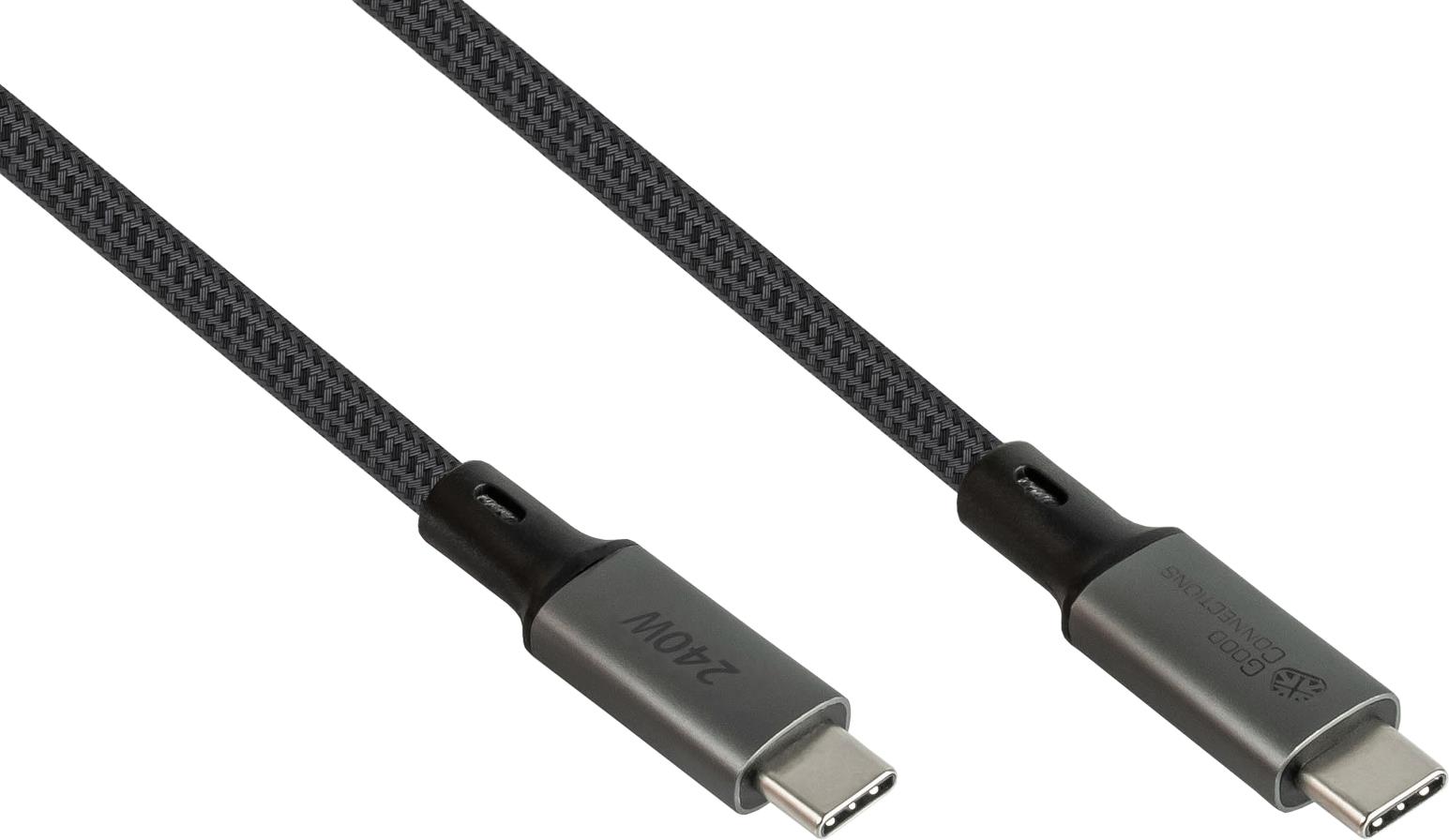 Good Connections USB 4.0 Gen. 3x2 Kabel 40GBit/s 240W 8Ka60Hz USB-C Stecker an (2404-TK005A)