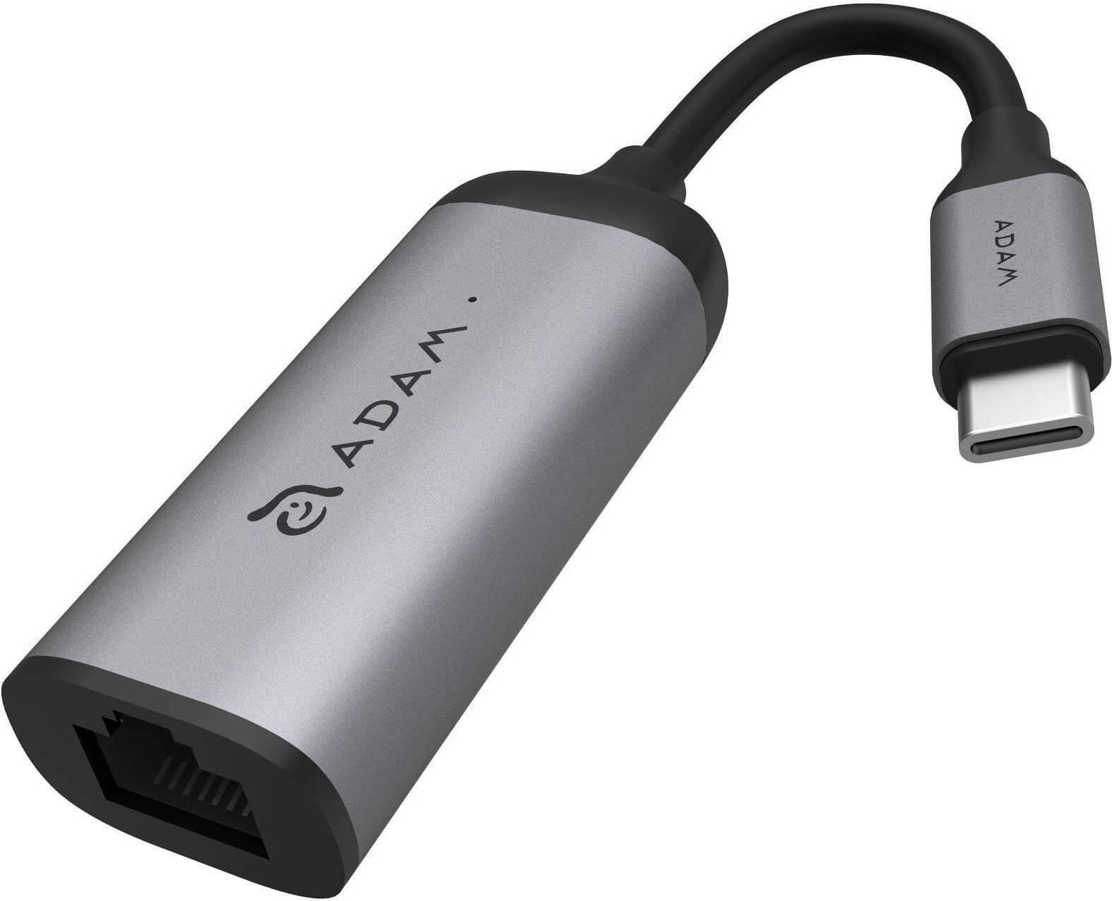 ADAM elements CASA Adapter e1 | USB-C auf 1 Gigabit Ethernet | Apple MacBook & USB-C Notebooks | grau | AAPADE1GY (AAPADE1GY)