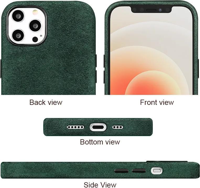 Alcantara Optik Hardcase iPhone 11 Cover Hülle Case Schwarz|Bulk