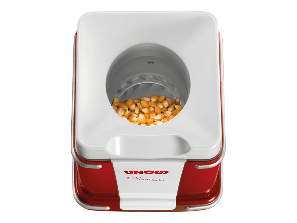UNOLD 48525 Popcornmaker 900 W Metallic-Rot/Silber/Weiß