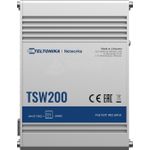 Teltonika IP30 Industrie 8-Port 1Gbit PoE+, 2-Port SFP unmanaged Switch, -40°C - +75°C Industrie Switche (TSW200)