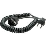 BACHMANN Wendelleitung 0,5m-2m schwarz H05VV-F 3G1,5mm² CEE7/7 (BM0010705)