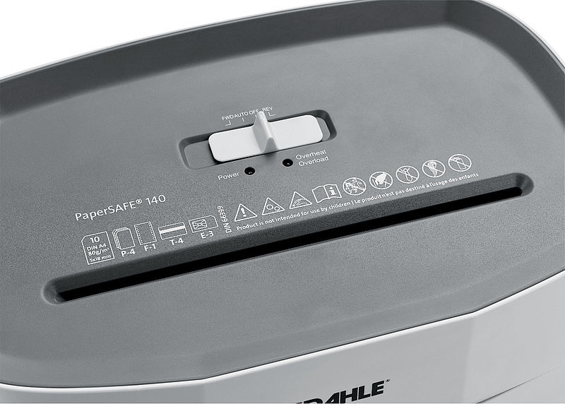 Dahle PaperSAFE 140 Aktenvernichter Kreuzschnitt 10 Blatt Schwarz, Grau