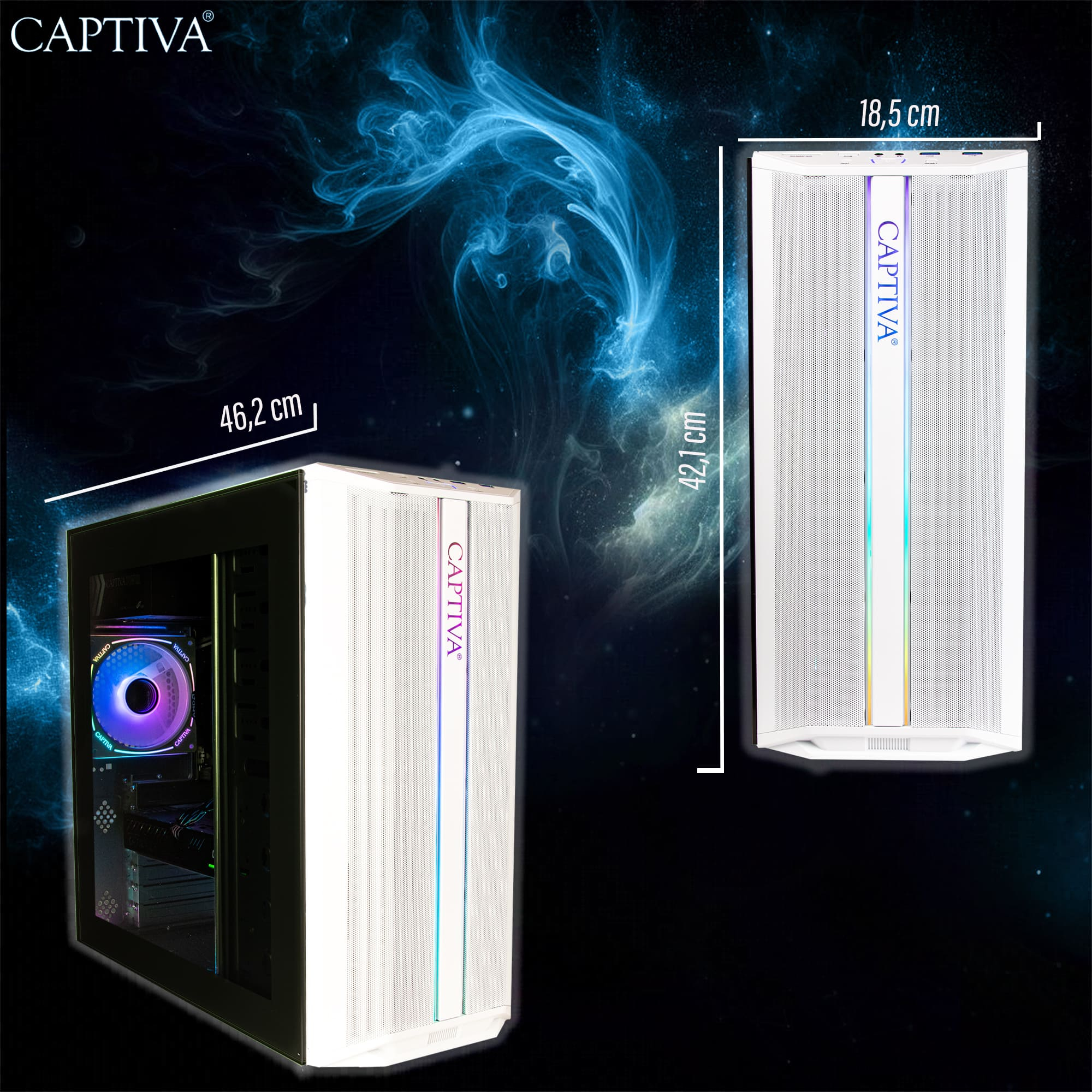 CAPTIVA Advanced Gaming R97-728 Ryzen 5 9500F RTX 5060 Ti 16 GB RAM 1 TB SSD Weiß