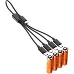 Xtorm NextGen wiederaufladbare AA Akkus | 2.200 mAh | USB-C | 4er Pack | orange | XNG2AB4 (XNG2AB4)