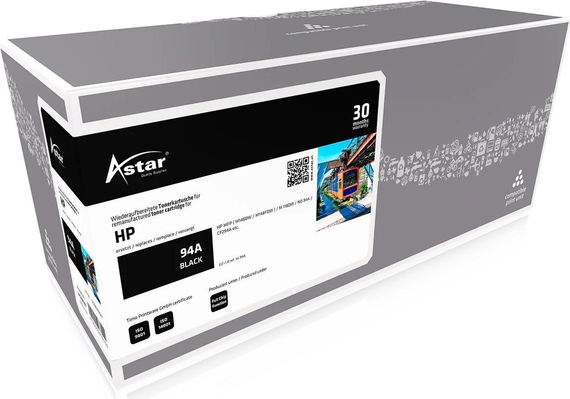 AS20187 ASTAR HP LJ PRO M118DW CARTR BLK CF294A/94A 1200Seiten (AS20187)