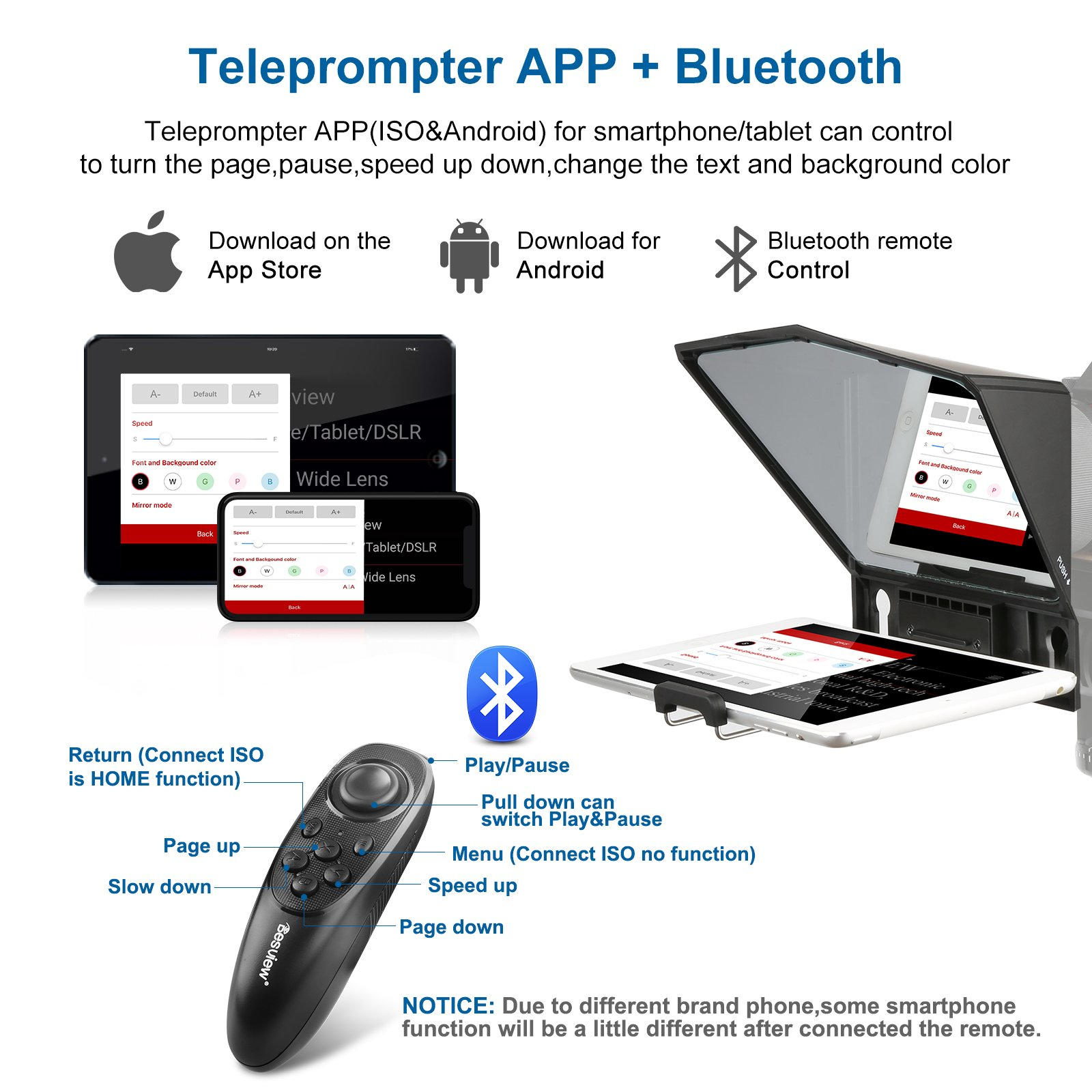 Desview T2 Teleprompter Schwarz