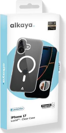 alkaya LUCID Handy Schutzhülle kompatibel mit Magsafe iPhone 17, transparent (CS-20109)