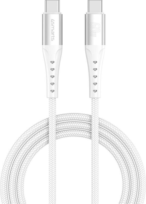 4smarts PrimeCord USB-C auf USB-C Kabel 1.5 m 60W Weiß