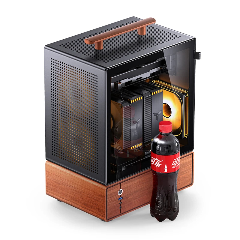 Jonsbo T7 BLACK PC-Gehäuse Midi-Tower mATX Tempered Glass Schwarz