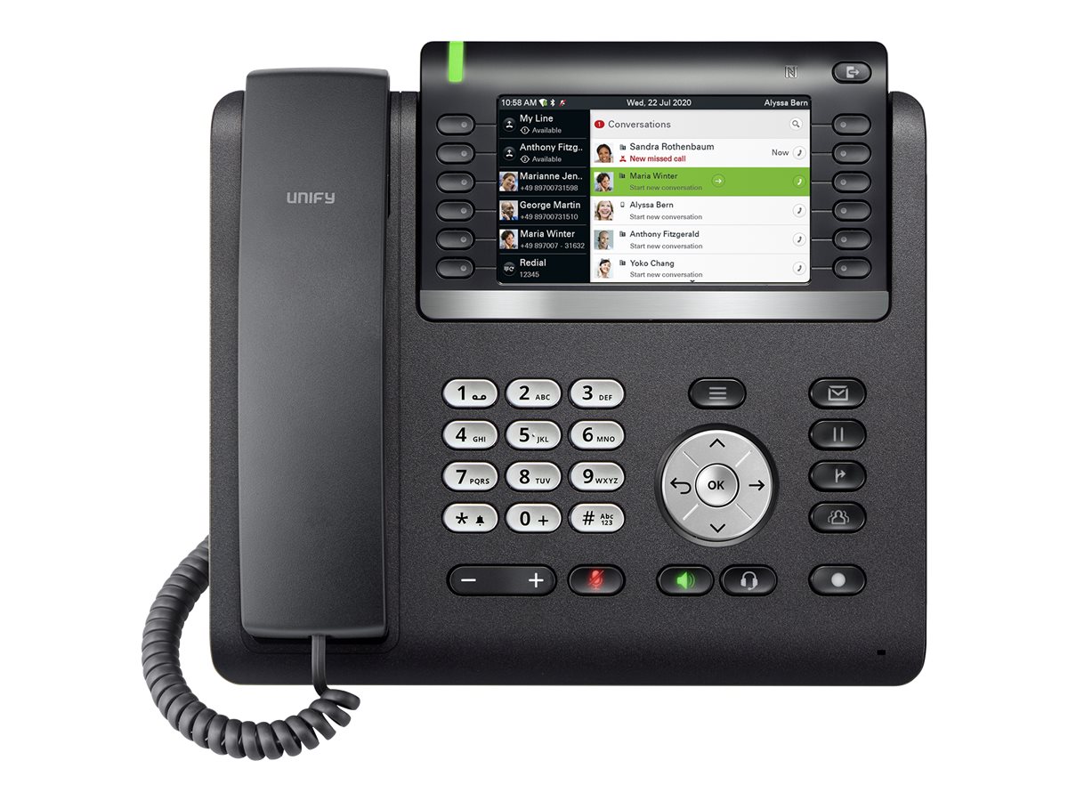 Unify OpenScape CP700X 5" TFT SIP VoIP-Telefon Schwarz