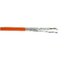 InLine® VerlegekabelCat.7a Rohkabel, S/FTP (PiMF) 4x2x0,58 AWG23, 1000MHz, halogenfrei, orange, 100m (70100I)