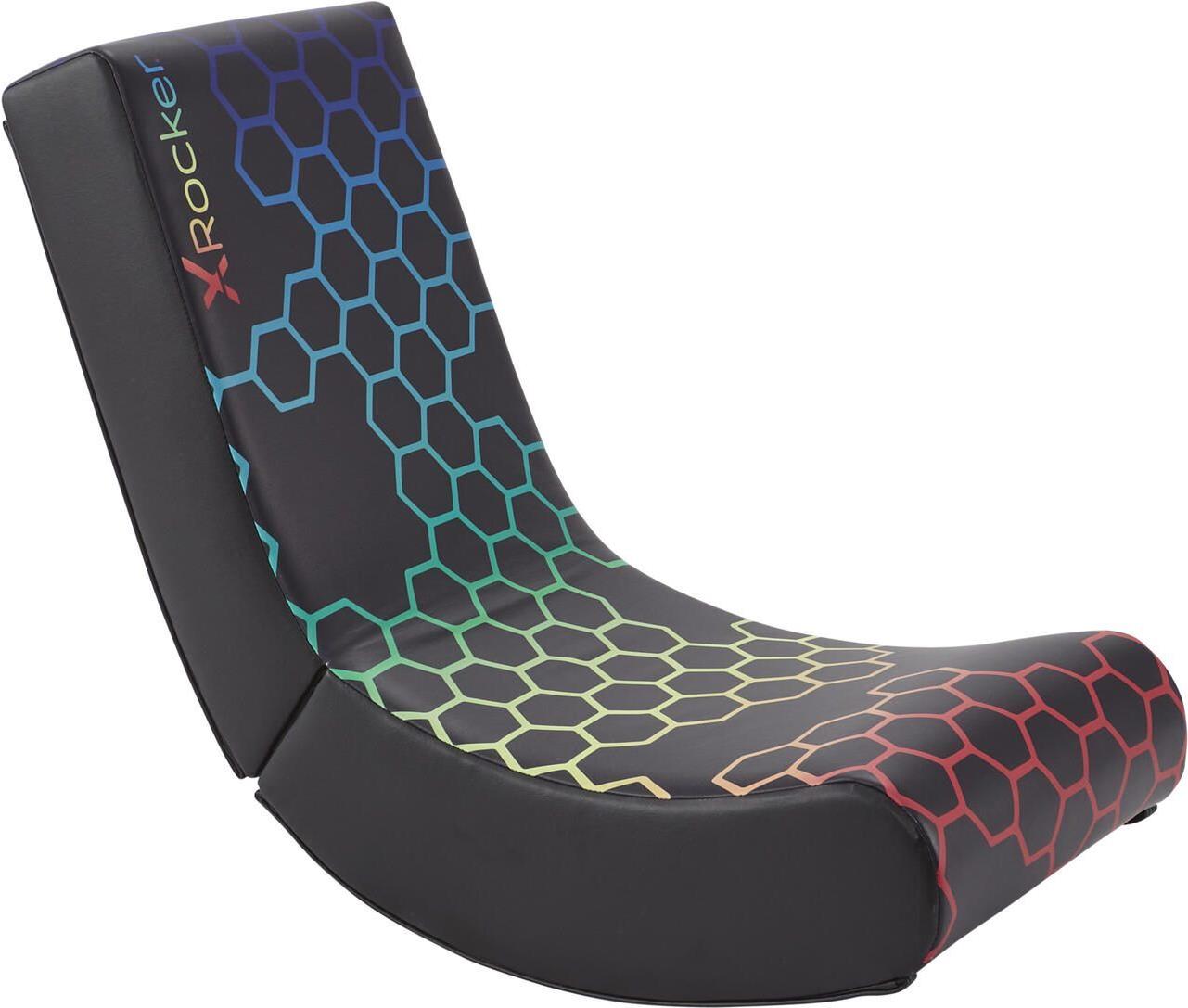 X Rocker Neo Hex Floor Rocker Gaming-Bodensessel für Kinder & Jugendliche - schwarz/neon (5130201)