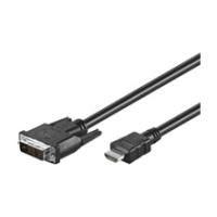 Wentronic Goobay HDMI™ / DVI-D Kabel, Schwarz, 1 m - 19pol. HDMI™-Stecker>DVI-D (18+1) Stecker (50579)