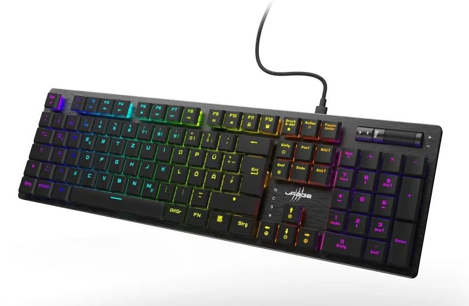 uRage Exodus 910 Low Profile Gaming Tastatur QWERTZ DE Schwarz (00217834)